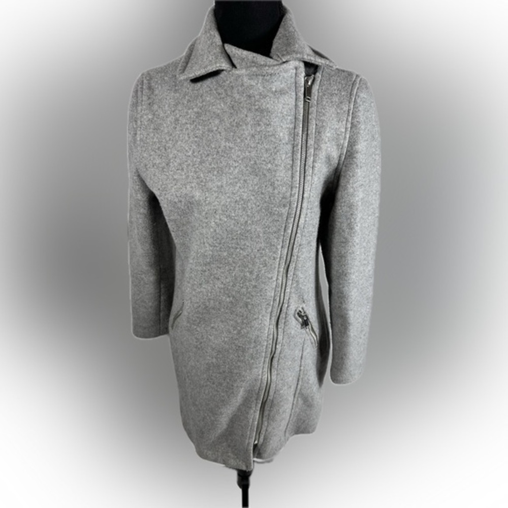 Old Navy Womans Moto Go Warm Heather Gray Knit Jacket. Size Small